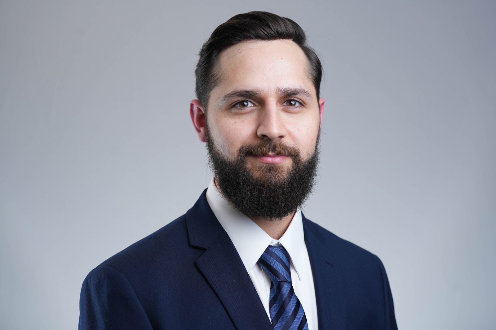 Corporate headshot session in progress, image 1